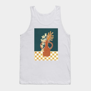 Pottery Flowers Table Tank Top